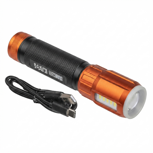Linterna Recargable con Luz de Trabajo Integrada