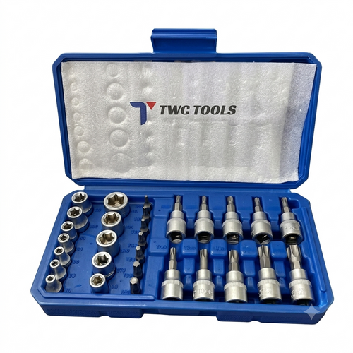 Juego de Copas y Puntas Torx 29 Piezas
