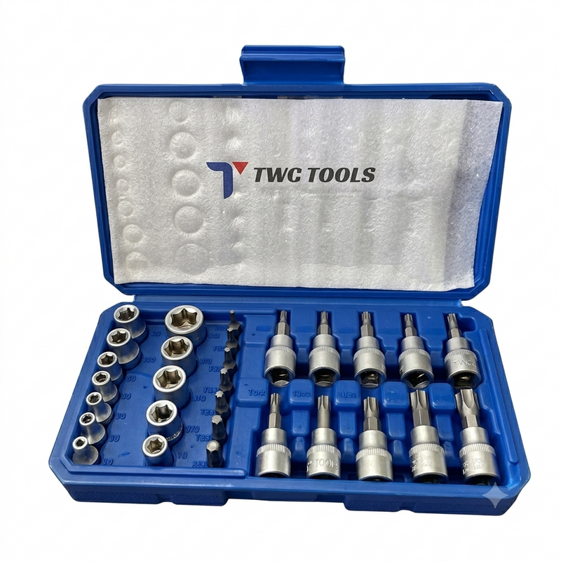 Juego de Copas y Puntas Torx 29 Piezas